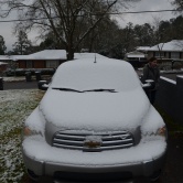 Neige - Notre voiture recouvert d'un manteau neigeux