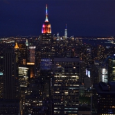 Top of The Rock, vue sur The Empire State Building (nuit) - New York