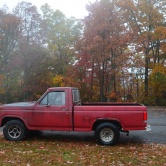 Fall Great Smoky - on the Blue Ridge Parkway, red truck 1/2