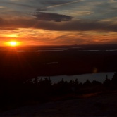 Acadia, coucher de soleil